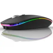 Wireless Bluetooth Mouse, LED Slim (Bluetooth 5.1/5.0 + USB) 2.4GHz Rechargea...