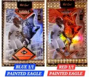 2-CARD SET #d 1/1 "STAR" AUTO MANIA Terrion Arnold RC RED & BLUE EAGLE Lions
