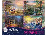Kinkade Disney 4-in-1 Jigsaw Puzzle, 500pc
