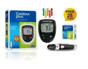 Contour Plus Blood Glucose Monitor, Glucometer with 25 Free Test Strips FS
