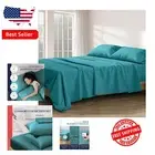 Elegant California King Sheet Set - 1200 Thread Count Egyptian Cotton, 4 PC Teal