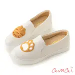 AMAI MIT台灣製造。親親貓掌懶人親子鞋 休閒鞋 媽咪款 白色 HM-18WT