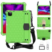 Catzon Hive iPad Case For iPad Pro11//Air4 10.9 Durable Stand Cover With Shoulder Strap-GreenBlack