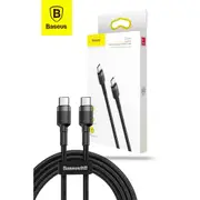 Baseus USB-C To USB-C Cafule Tough Cable 2 Meter -PD 2.0 QC 3.0 - Black