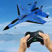 SU-35 Jet Fighter Stunt RC Airplane, FX620 RC Plane Toy Remote Control Airplane, Aero Jet RC Glider EPP Aircraft Model with Luminous Strip, Airplane Model Fighter Plane Glider Toy