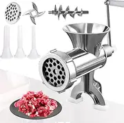 Meat Grinder Manual Mincer - Sausage Maker Manual Meat Grinder Table Mount Sausage Stuffer Funnel Make Homemade Burger Patties Household Pork Mincer Hand Operated Kitchen Tools