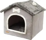 Generic Dog Bed Shelter for Winter with Semi-Enclosed Design for Cats, M