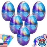 Gytera 6 Packs Easter Eggs Galaxy Slime Kit for Kids Fidget Toys, Sensory Toy