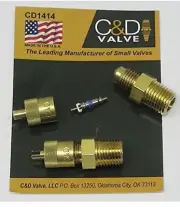 C&D Valve CD1414/2 1/4" Flare Access Fittings Pack of 2