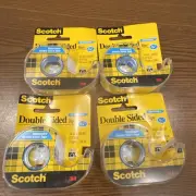 Scotch Removable Double Sided Tape, 3/4" x 200", 4 Pack