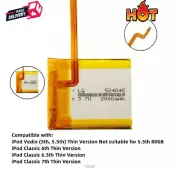 LG 2000mAh Replacement Battery for iPod Video 5 5.5th 30GB Classic 7th 120 160GB