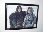Game of Thrones Poster #14 FRAMED Jon Snow and Ygritte of the Free Folk Rose Les