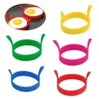 FE# 1pc Round Silicone Fried Egg Tool Pancake Mould Ring Poacher (Red)