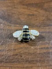 Vintage Signed Swarovski Bee Brooch