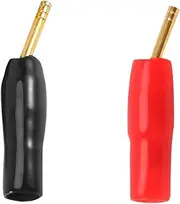 xioaue 10-Pair 2mm Banana Plug Pin Screw Type, Audio Speaker Cable Connector Copper Gold Plated