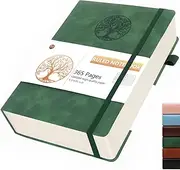 Dzhzal Tree Pattern Lined Notebook B5 365 Pages College Ruling 100gsm Thick Notebooks for Writing, Hardcover Leather Diary for Women and Men for Work, Business, School