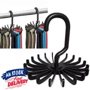 360° Rotating Scarf Rack Holder Hanger Stand Belt Organiser Storage Tie Clothes