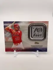 Mike Trout 2021 TOPPS SERIES 1 Commemorative 70th Patch Los Angeles Angels