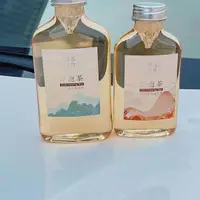 在飛比找松果購物優惠-屹軒 精美密閉扁茶瓶可循環冷泡茶瓶果汁瓶冷萃茶瓶熱飲玻璃瓶飲