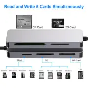 5-Slot SuperSpeed USB to TF CF XD SD MicroSD Card Reader USB 3.2 5Gbps Gen1