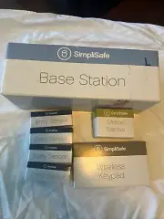 7 pc SimpliSafe Home Security System Base Station Wireless Keypad Motion Sensors
