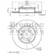Bremtec Euro-Line GeoZinc Coated Brake Rotor - BDR6220EL