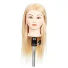GEX 100% Human Hair Mannequin Head Blonde Training Practice Head for Styling