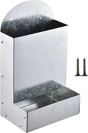 Large Metal Grit Trough Feeder | Portable Automatic Coop Accessory | Chicken Grit and Oyster Shell Feeder - Coop Grit Dispenser | 15x10x26cm, for Duck Chick Feeding Outdoor Farm