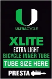 Ultracycle X-Lite Extra Light Tube - 26'' x 1'' (650c), 60 mm Presta Valve