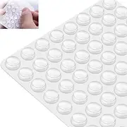 100 PCS Transparent Rubber Feet (6 x 2cm）- 1 Sheet Self-Adhesive Non-Slip Bumper Pads for Chopping Boards, Electronics, Glass and Crafts - Durable, Versatile and Easy-to-Apply Sticky Pads