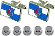 [Select Gifts] Shirt Dress Studs Telsiai City Lithuania Flag Cufflinks