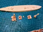 3D Printed 1/700 U.S. Navy Arkansas Battleship Unpainted Model Kit NEW