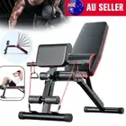 Adjustable FID Abdominal Weight Press Bench Fitness Incline Sit up Gym Home AU