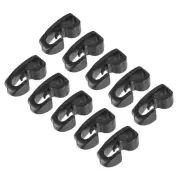 Plastic Snap Clip Hooks Buckle Tent Hook for 4mm Diameter Rope Black 30 pcs