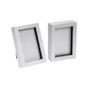 Nicola Spring Box Picture Glass Photo Frame, Standing & Hanging - for 4x6" (10x15cm) Photos - Pack of 2