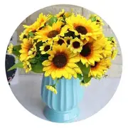 Artificial Sunflowers, Plastic Plant Fake Flowers Sunflower Big Sunflower/2pcs