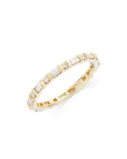 Bloomingdale's Fine Collection Diamond Baguette & Round Eternity Band in 14K Yellow Gold, 0.70 tcw