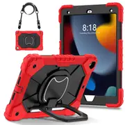 For iPad Air 4th Gen 10.9" Case Kids Heavy Duty Shockproof Cover - Red - Black