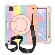 iPad Case For iPad Air 5 with 360��Swivel Stand-Colorful Rose Gold