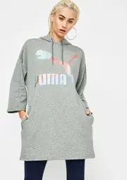 [PUMA] Heather Glam Oversized Hooded Dress