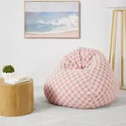 Checker Bean Bag - Pink