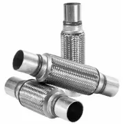 Ansa 8839 Exhaust Flex Coupling 300 Series Ss, 2" Core, 2" Necks, 8" Oal