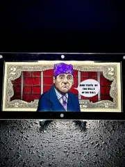 CUSTOM Painted “The Office” Dollar bill. Prison Mike 1/1 Rare Edition