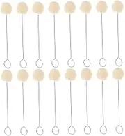 DOITOOL 25Pcs Leather Dye Brush Durable Wool Ball Daubers for Long Handle Wool Brushes for Even Dye Distribution for Home Crafting
