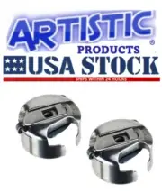BOBBIN CASE M-SIZE for JUKI,BROTHER,SEIKO CONSEW YAMATA,ARTISAN,HIGHLEAD 2pcs.