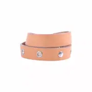 DIESEL Mens Bracelets Genuine Leather Double Wrap Unisex Womens Wristband Brown