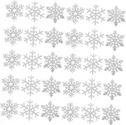OSALADI 30Pcs Snowflake Craft Patches DIY Sewing Applique Embroidered Decorations for Clothing Bags and Accessories Delicate Star Branch for Creative