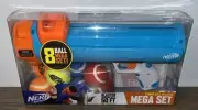 New Nerf Dog Tennis Ball Blaster Mega Set w/8 Balls Launches Up To 50 Feet!