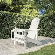 Garden Chair Garden Adirondack Chair HDPE White Patio Seating