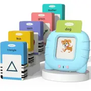 Interactive Speech Educational toys/Autism Sensory Learning Toys with 112 Cards and 224 Sight Words Talking Flash Cards for Toddlers and Children with Autism (Light Blue)